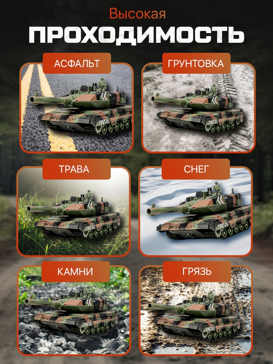 Танк радиоуправляемый стреляющий с пульками