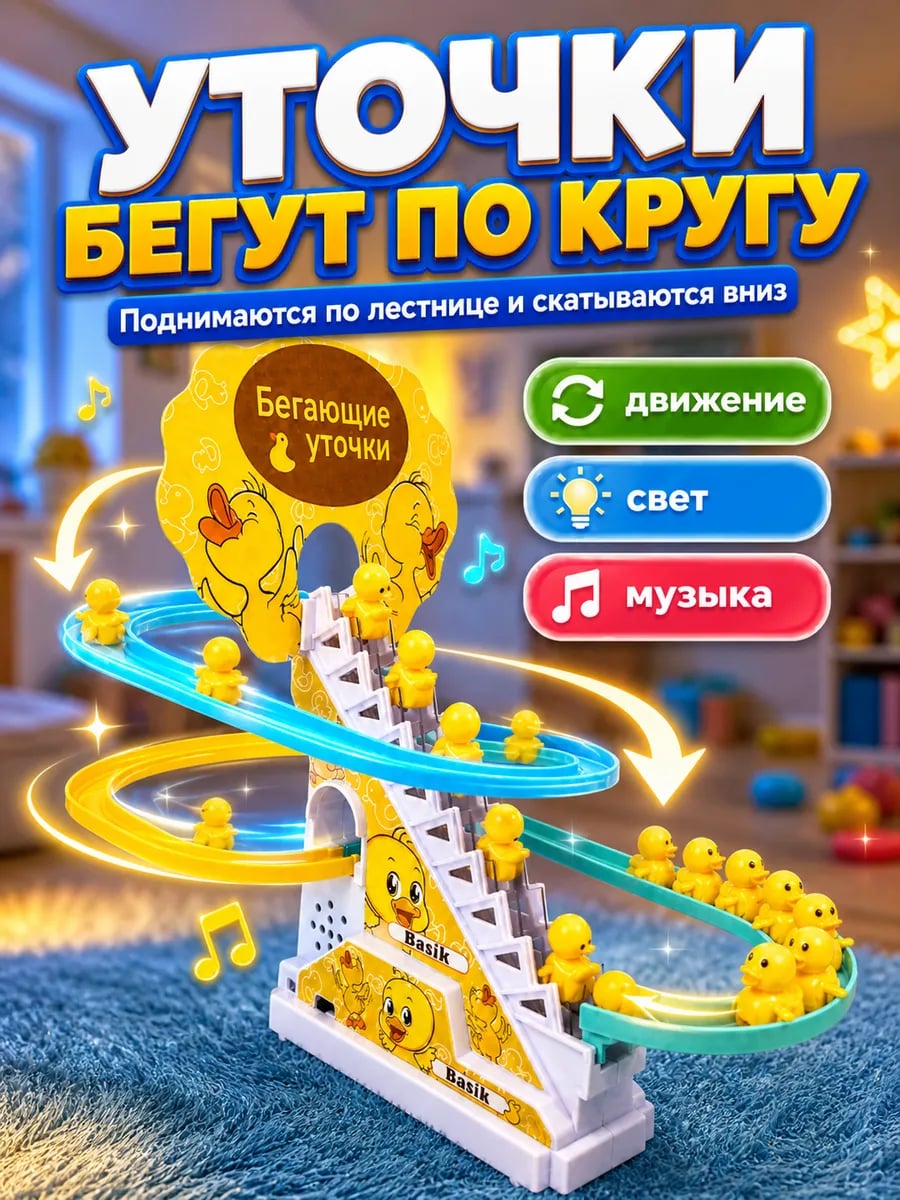 Бегающие уточки на лестнице антистресс для детей