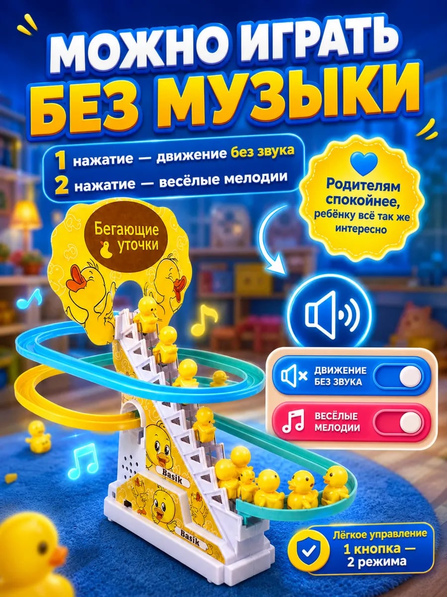 Бегающие уточки на лестнице антистресс для детей