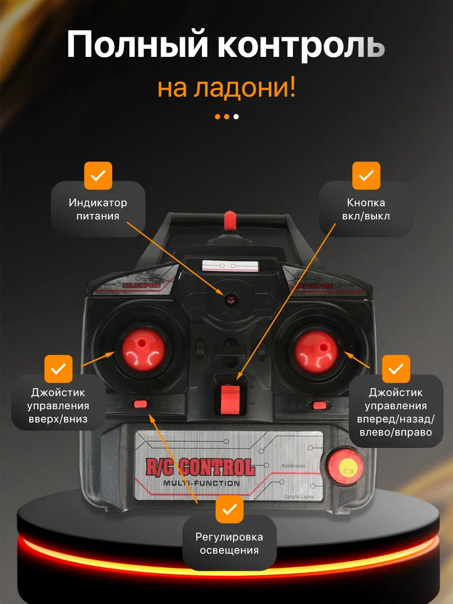 Вертолет на пульте управления летающий на радиоуправлении