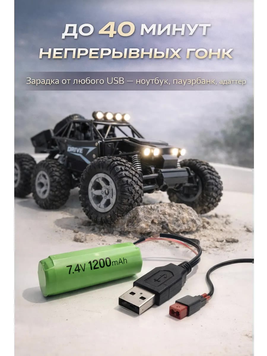 Машинка на пульте управления большая внедорожник с камерой